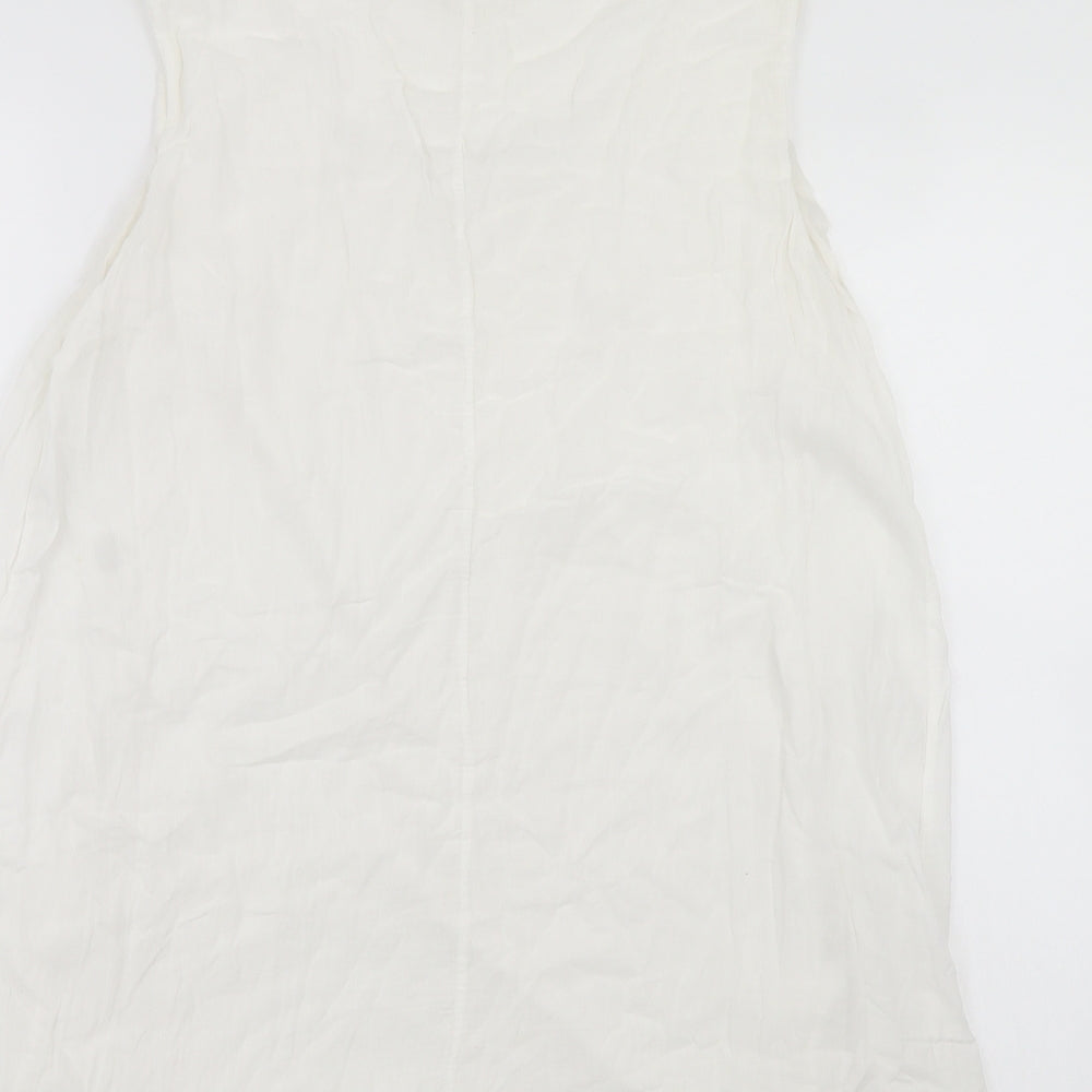 Preworn Womens White   Tunic Blouse Size M