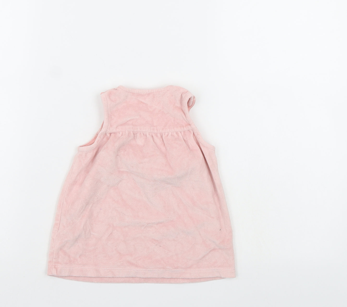 M&S Girls Pink   Pinafore/Dungaree Dress  Size 3-6 Months
