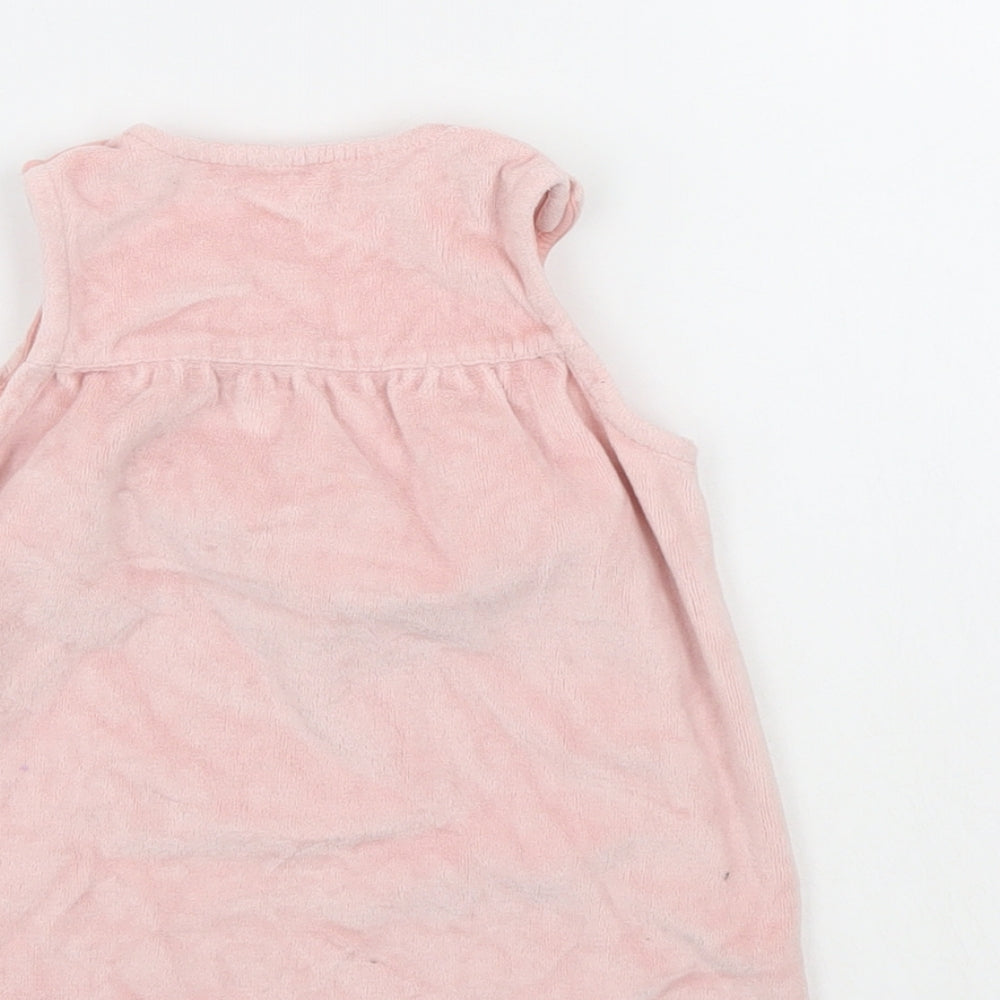 M&S Girls Pink   Pinafore/Dungaree Dress  Size 3-6 Months