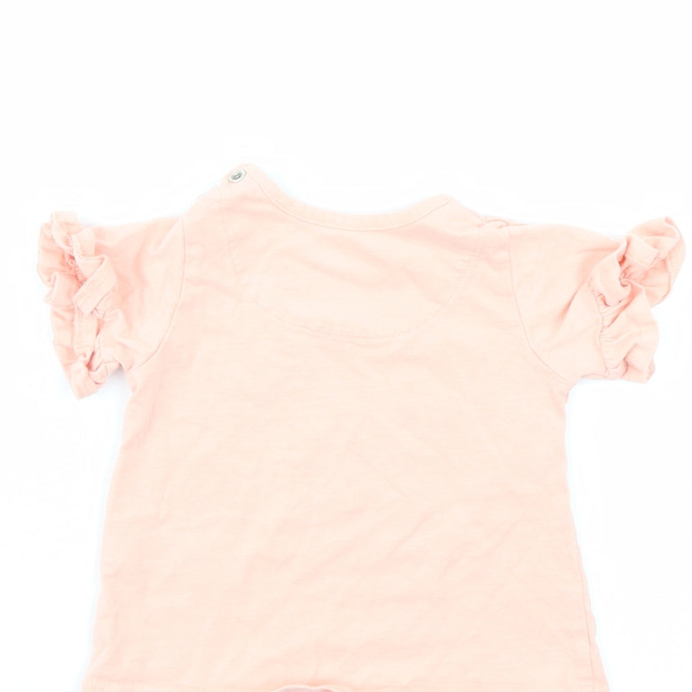 Nutmeg Girls Pink   Basic T-Shirt Size 3-6 Months