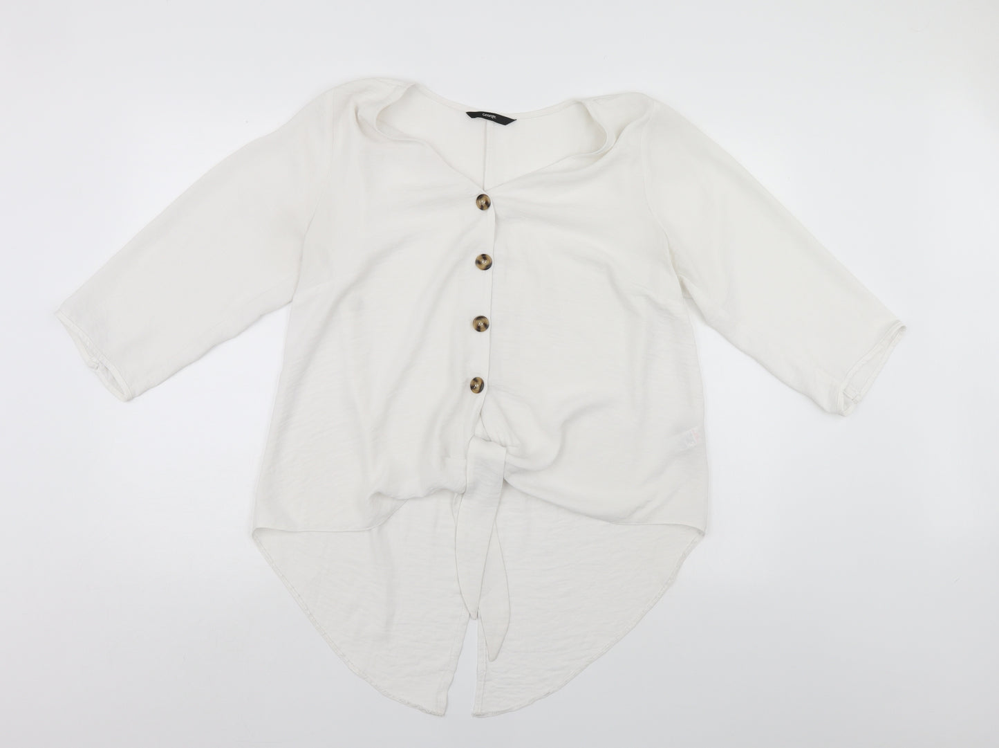 George Womens White   Basic Blouse Size 16