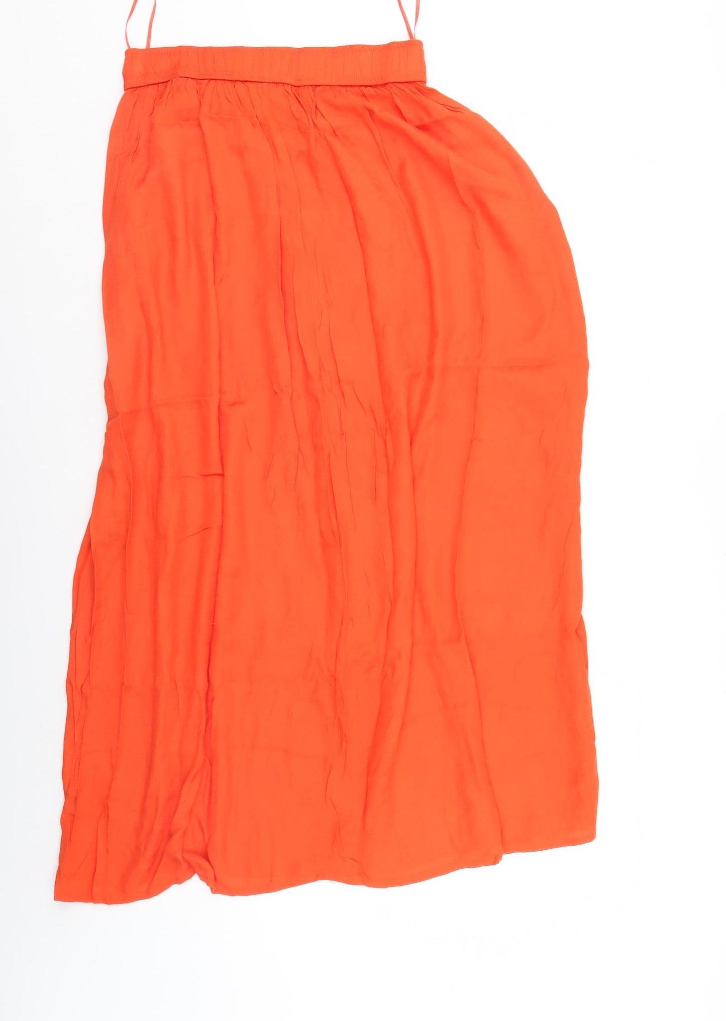 NEXT Womens Orange   Maxi Skirt Size 12  - elastic waist
