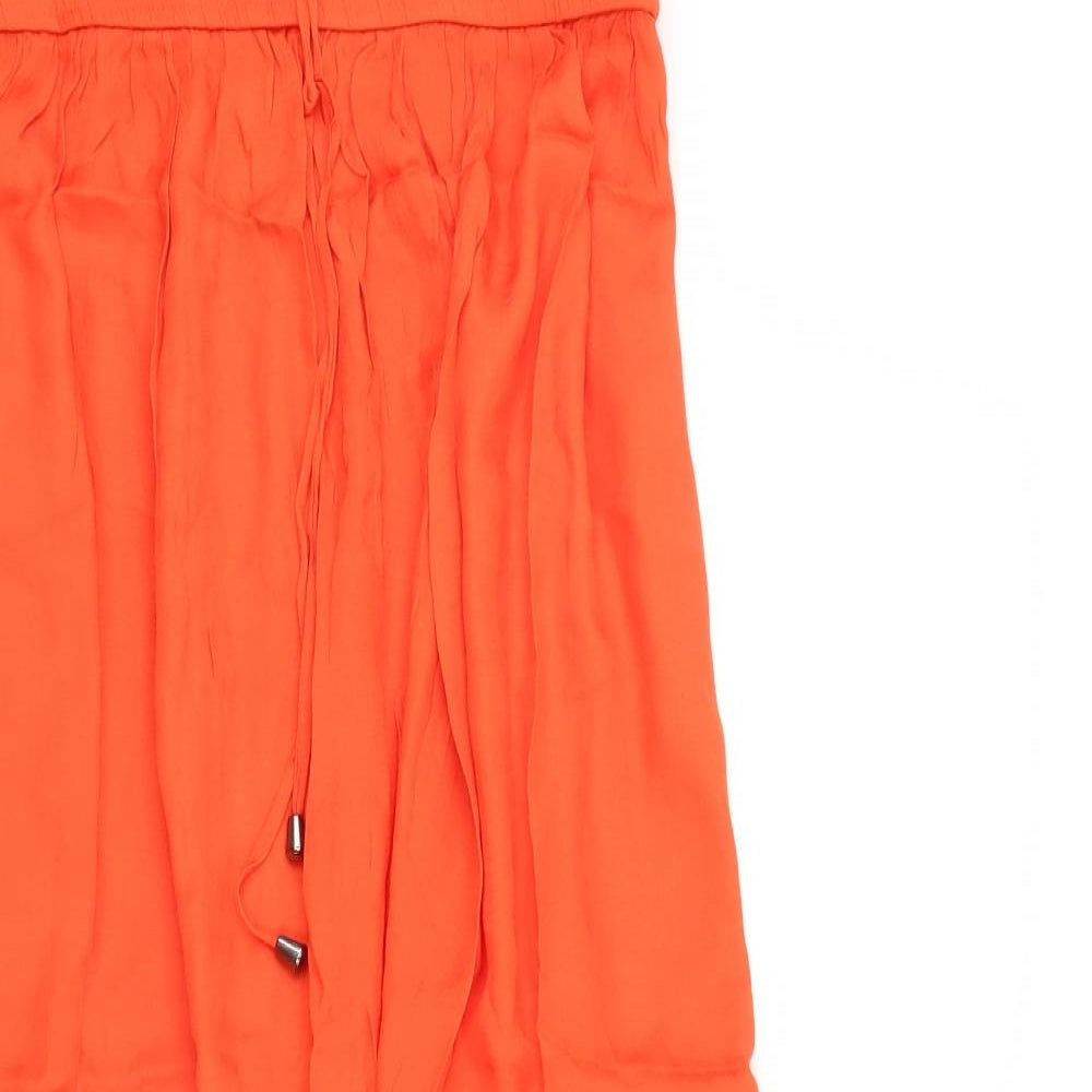 NEXT Womens Orange   Maxi Skirt Size 12  - elastic waist