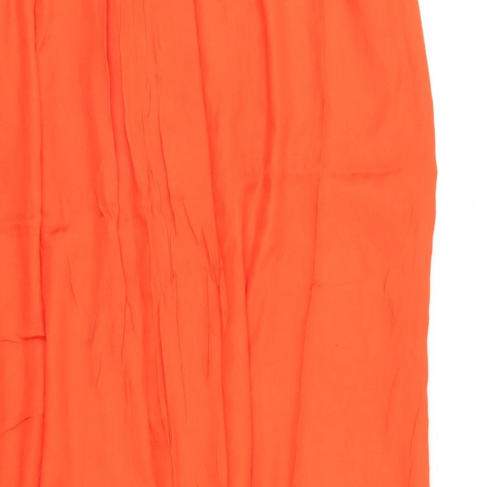NEXT Womens Orange   Maxi Skirt Size 12  - elastic waist