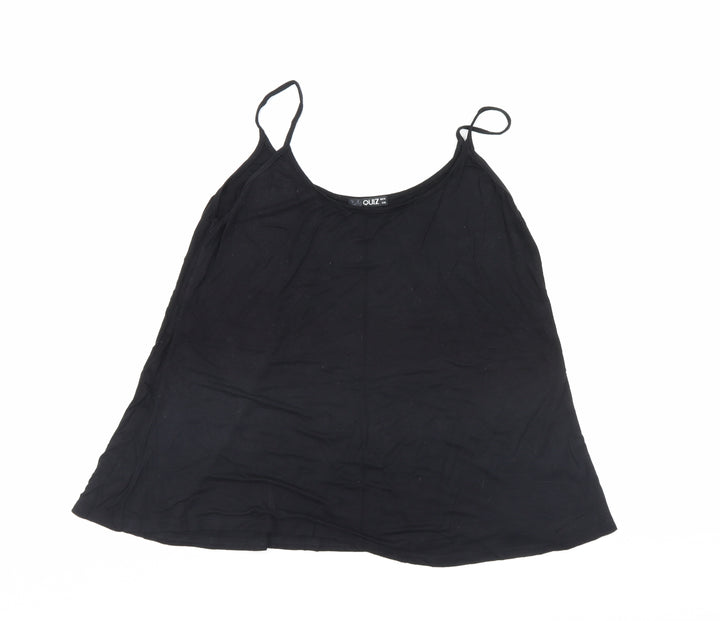 Quiz Womens Black Basic Tank Size 14