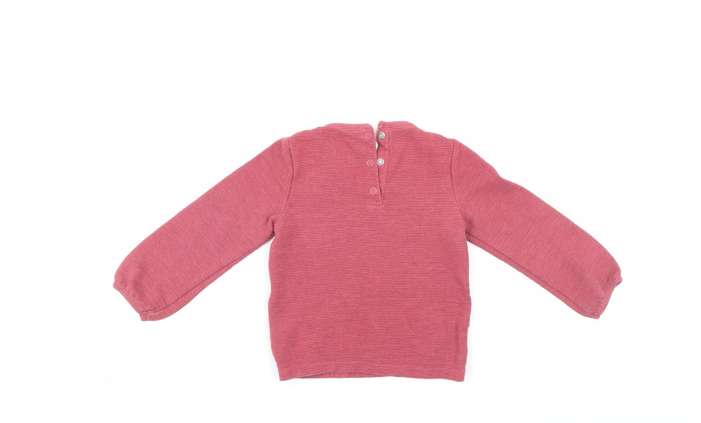 F&F Girls Red Floral  Pullover Jumper Size 18-24 Months