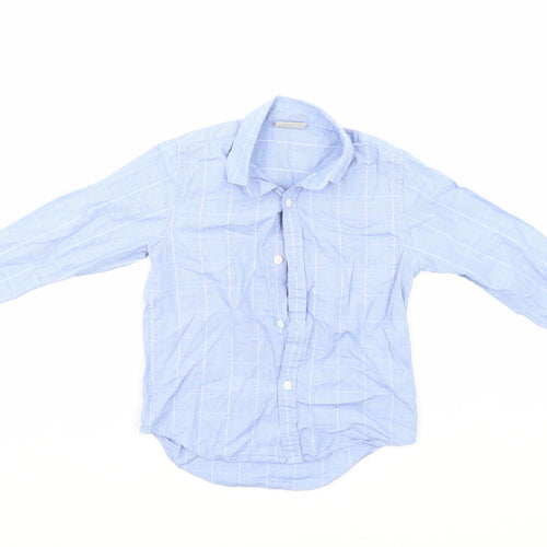 NEXT Boys Blue Check  Basic Dress Shirt Size 4 Years