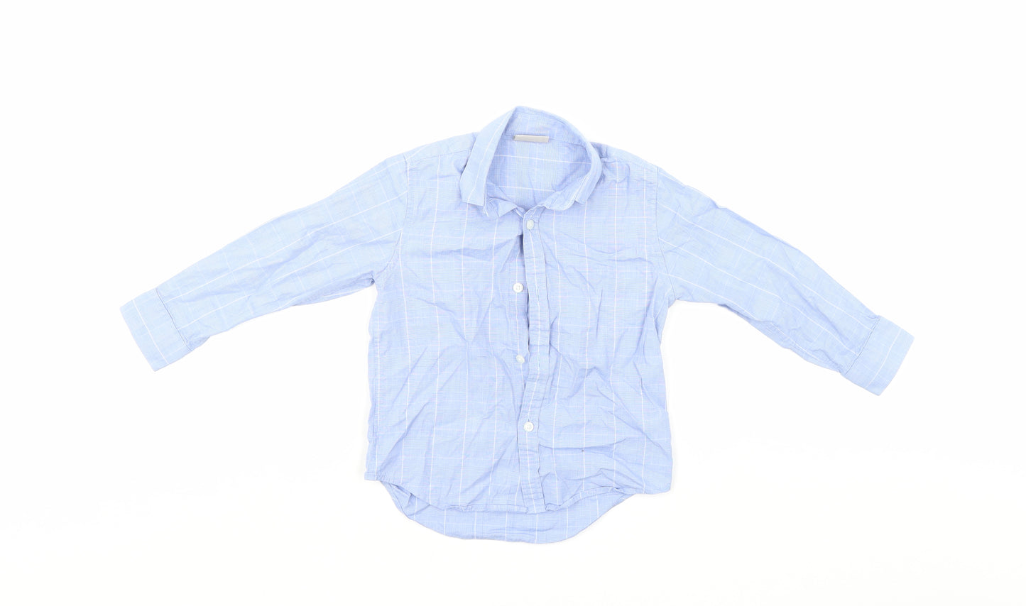 NEXT Boys Blue Check  Basic Dress Shirt Size 4 Years