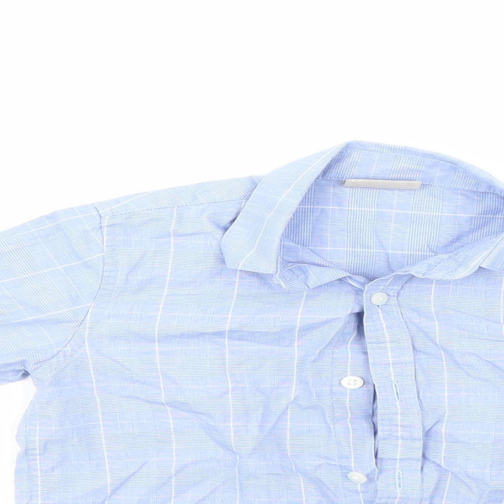 NEXT Boys Blue Check  Basic Dress Shirt Size 4 Years