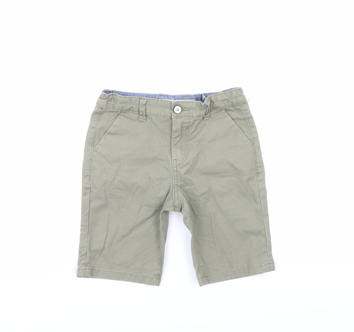 Denim & Co. Boys Green   Chino Shorts Size 7-8 Years