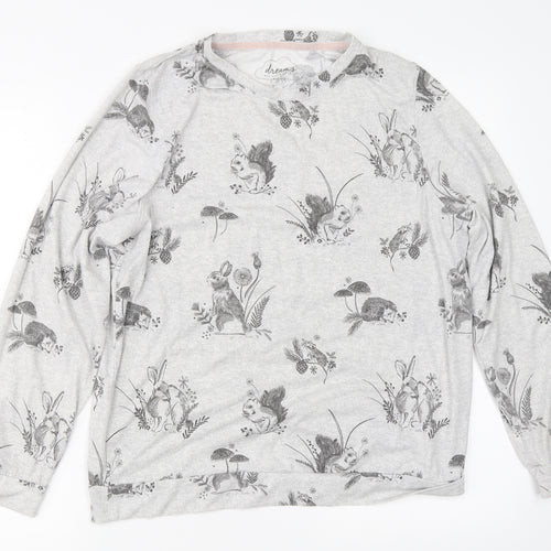 Nutmeg Girls Grey    Pyjama Top Size 13-14 Years