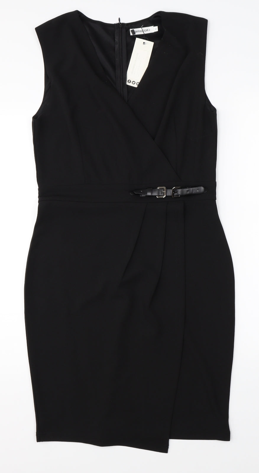 Boohoo Womens Black   Wrap Dress  Size XL