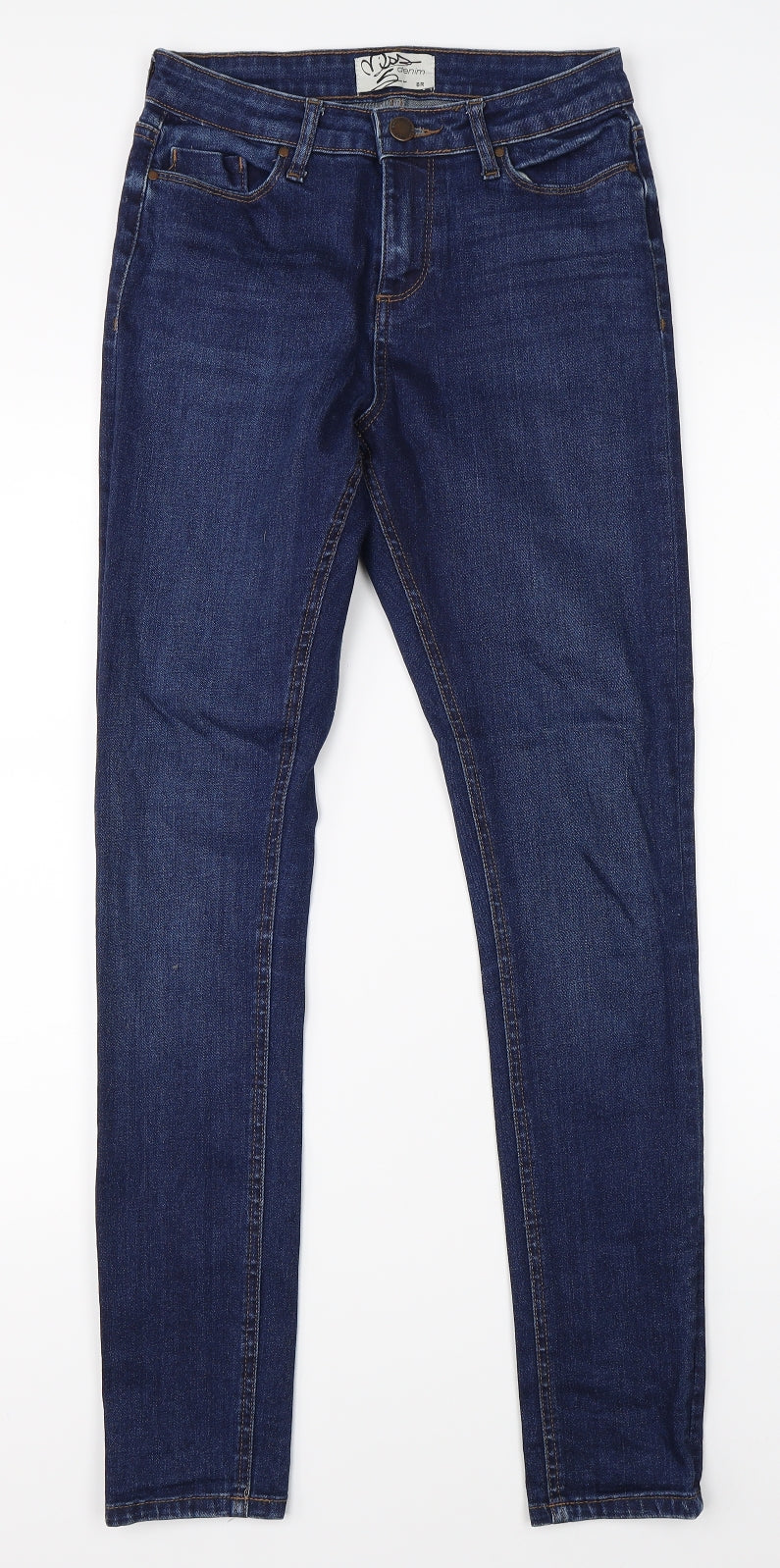 Miss Denim Womens Blue  Denim Straight Jeans Size 8 L29 in