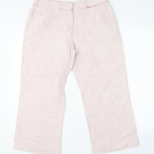 Preworn Womens Pink   Cropped Trousers Size 30 in L23 in