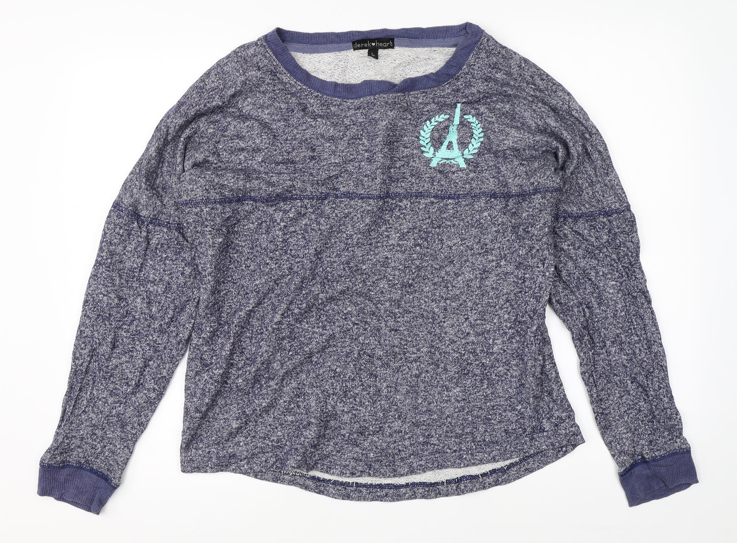 Derek Heart Womens Blue   Pullover Jumper Size L  - paris