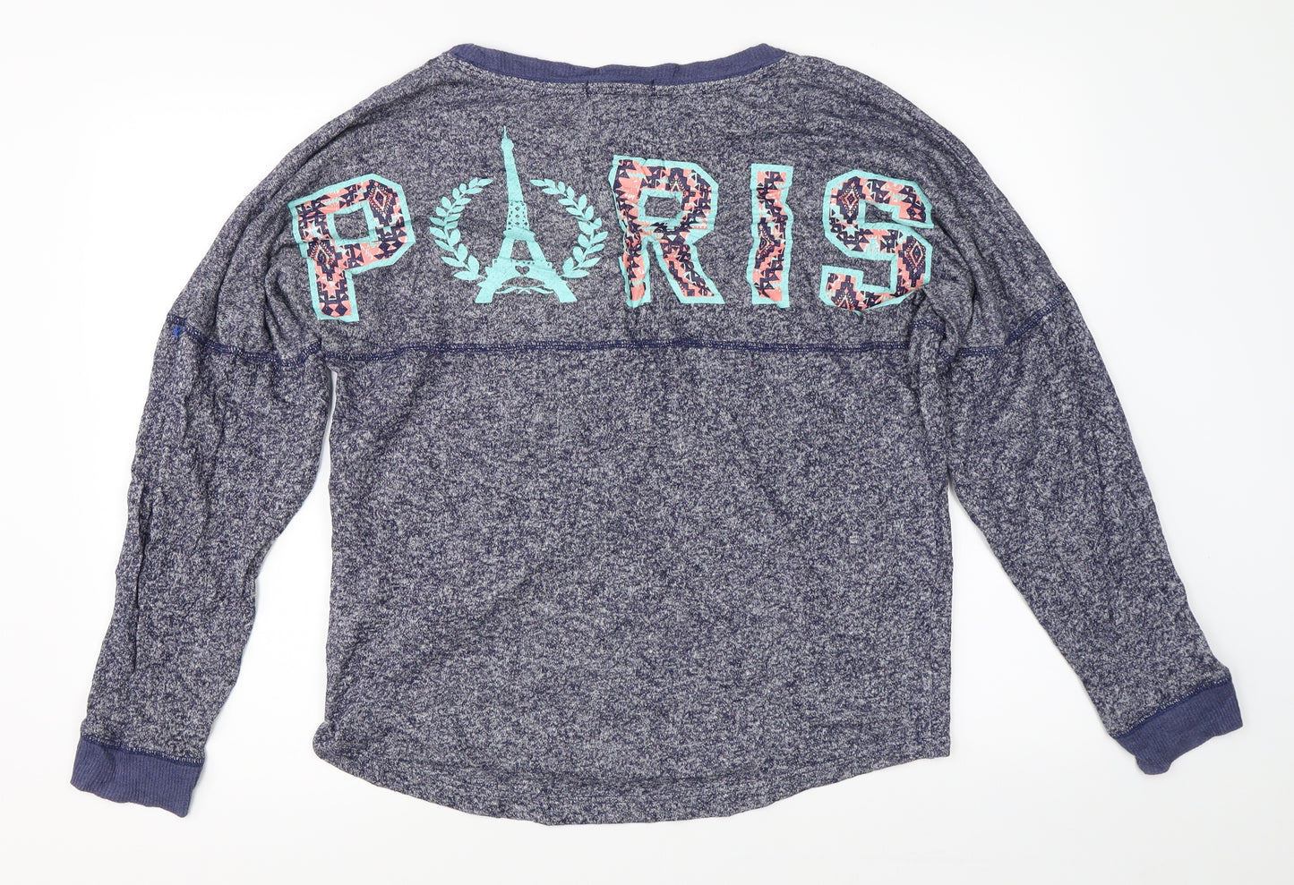 Derek Heart Womens Blue   Pullover Jumper Size L  - paris