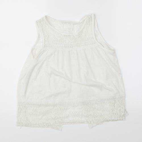 Preworn Womens White   Basic Blouse Size M