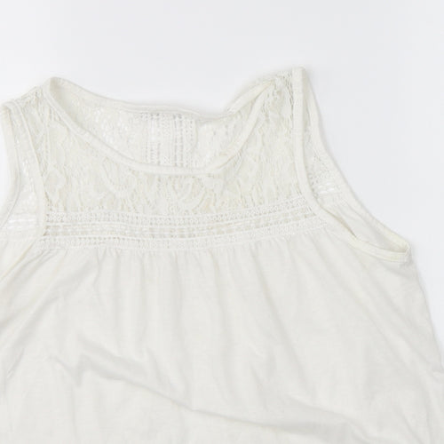 Preworn Womens White   Basic Blouse Size M