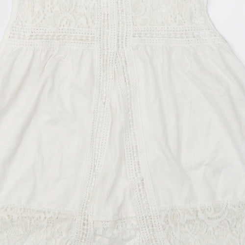Preworn Womens White   Basic Blouse Size M