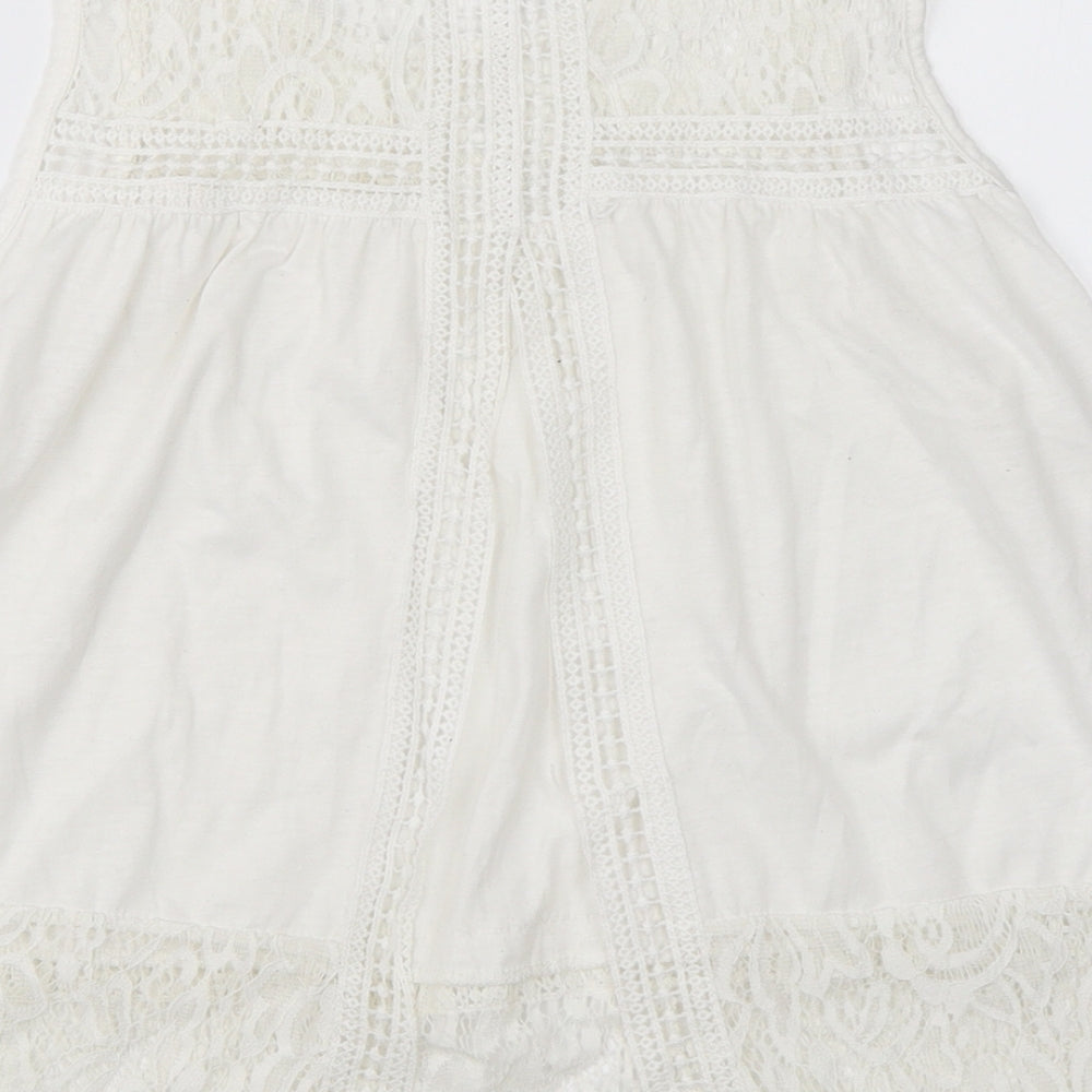 Preworn Womens White   Basic Blouse Size M