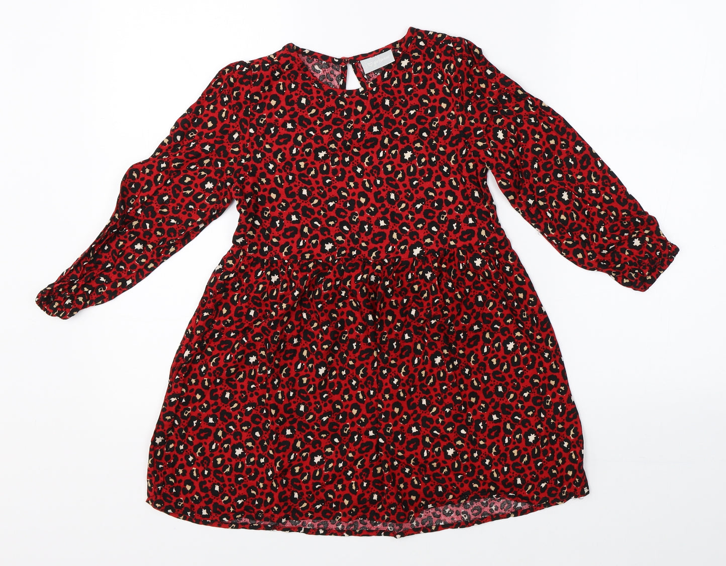 I Love Girls Wear Girls Red Animal Print  Shift  Size 6 Years