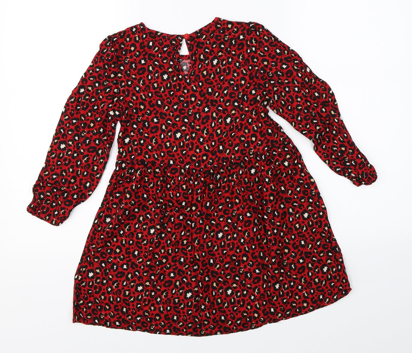 I Love Girls Wear Girls Red Animal Print  Shift  Size 6 Years