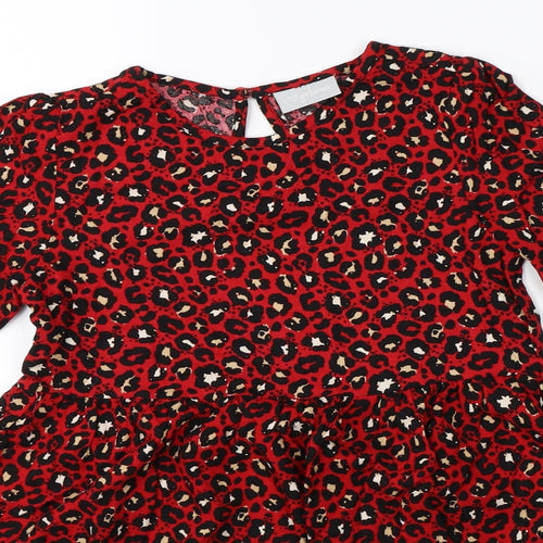 I Love Girls Wear Girls Red Animal Print  Shift  Size 6 Years
