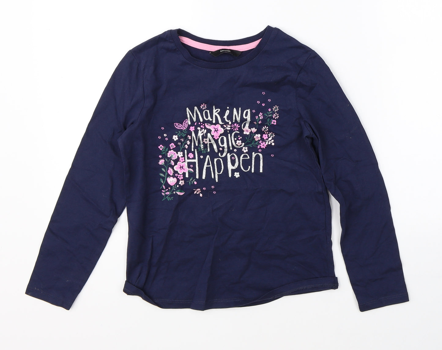George Girls Blue    Pyjama Top Size 7-8 Years