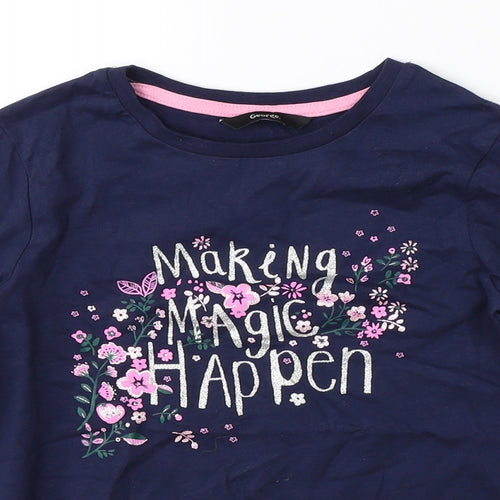 George Girls Blue    Pyjama Top Size 7-8 Years
