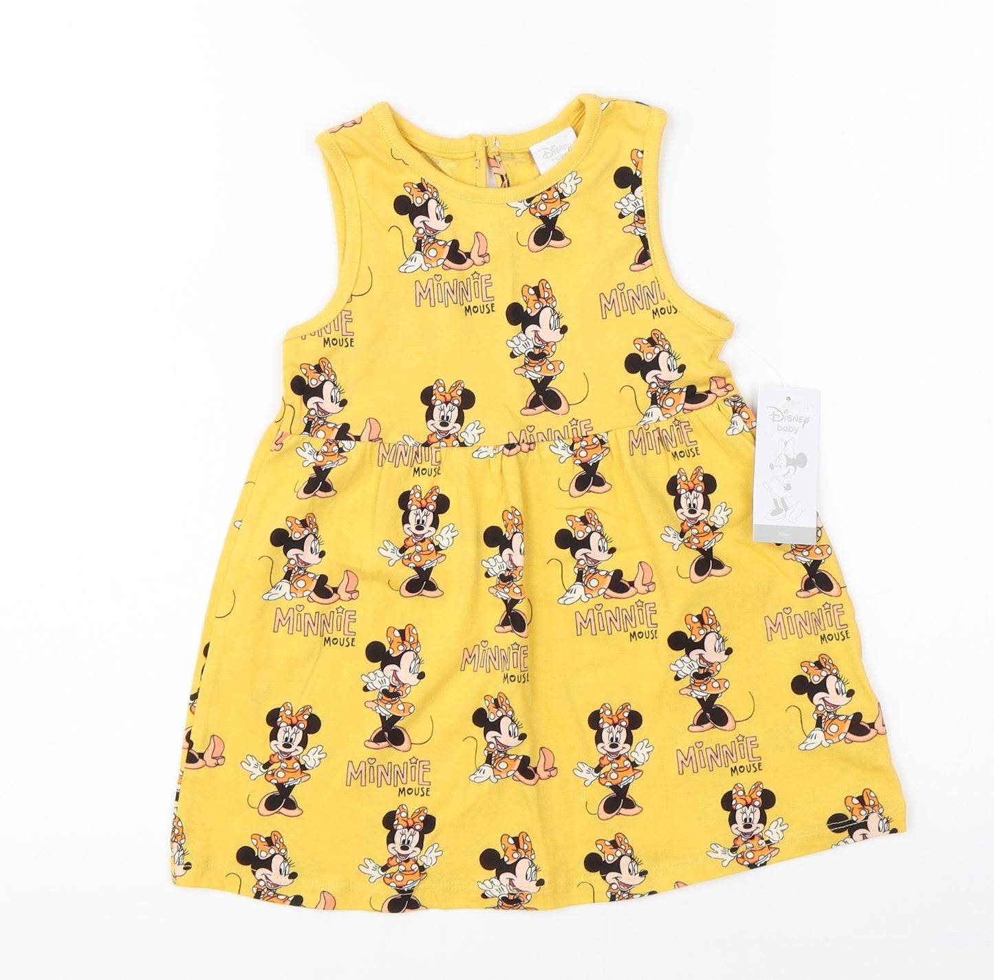 Pep & Co Girls Yellow   Shift  Size 12-18 Months  - Disney Minnie