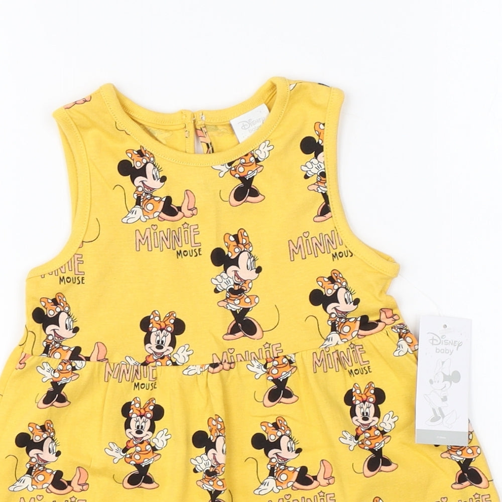 Pep & Co Girls Yellow   Shift  Size 12-18 Months  - Disney Minnie