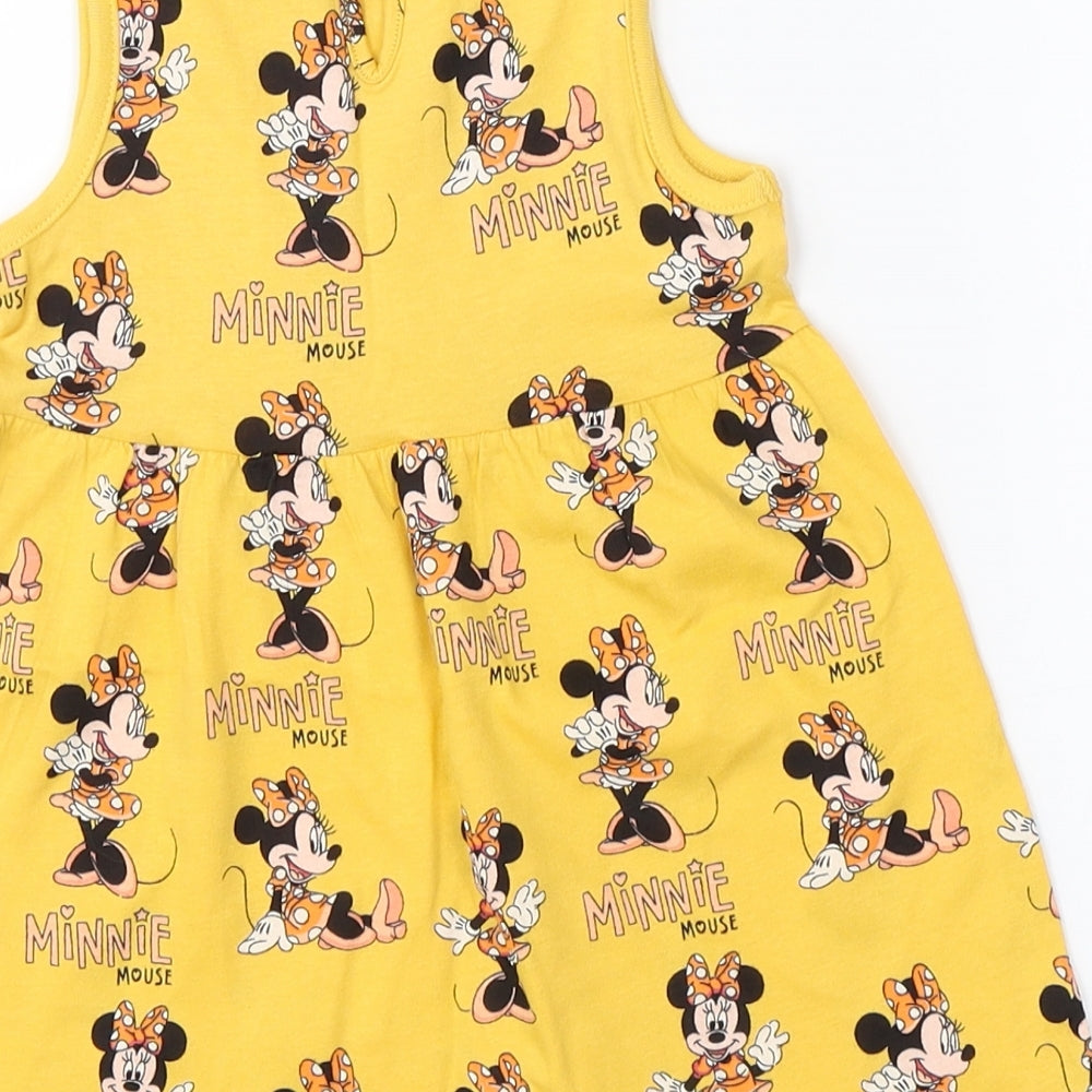 Pep & Co Girls Yellow   Shift  Size 12-18 Months  - Disney Minnie