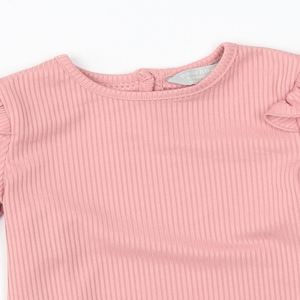 Primark Girls Pink   Basic T-Shirt Size 6-9 Months