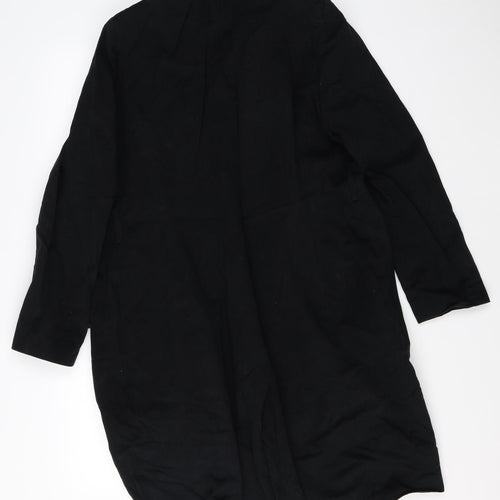 Preworn Womens Black   Overcoat Coat Size 16