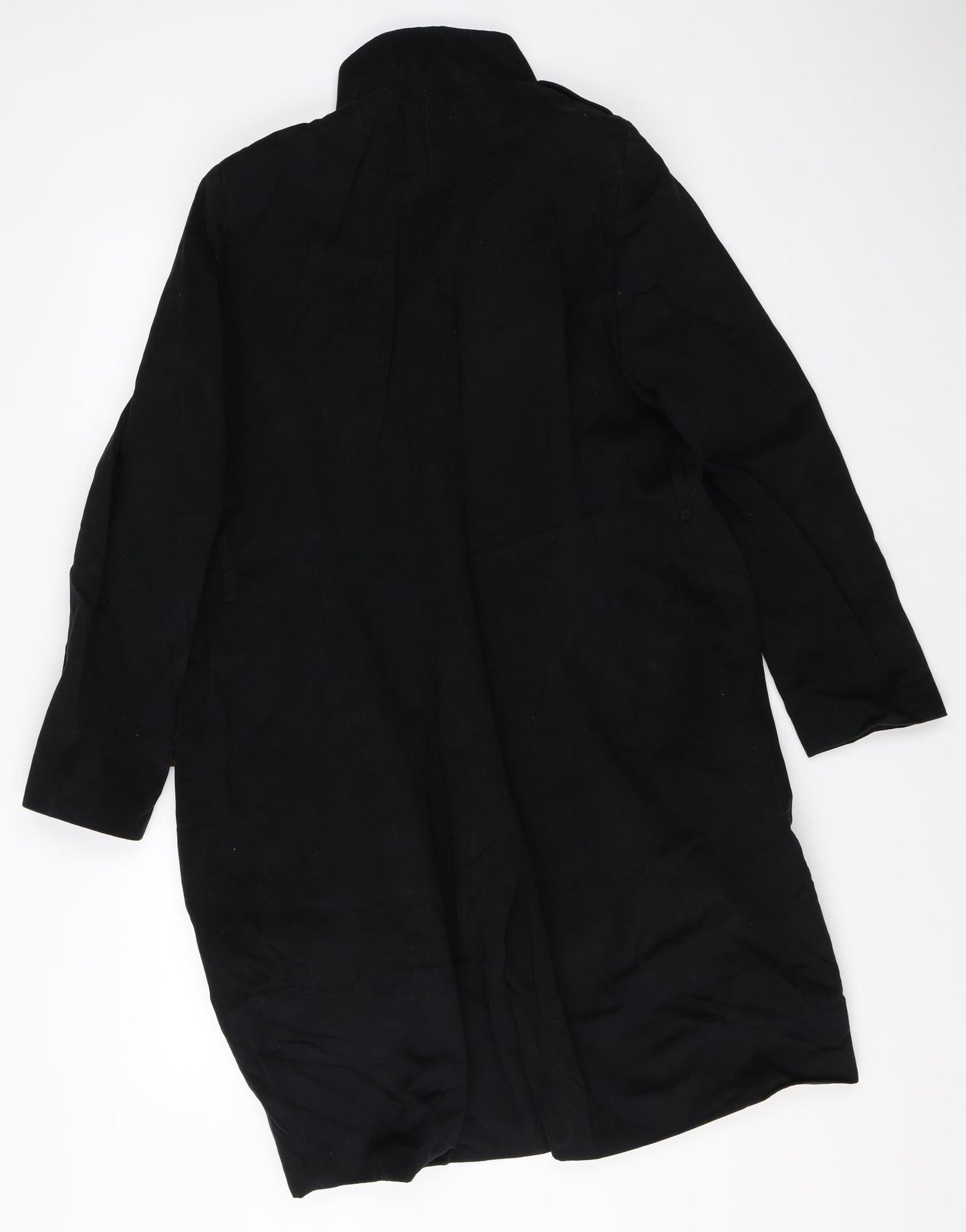 Preworn Womens Black   Overcoat Coat Size 16