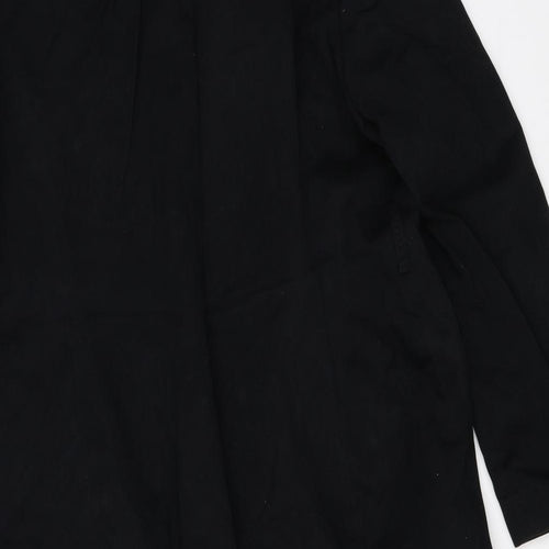 Preworn Womens Black   Overcoat Coat Size 16