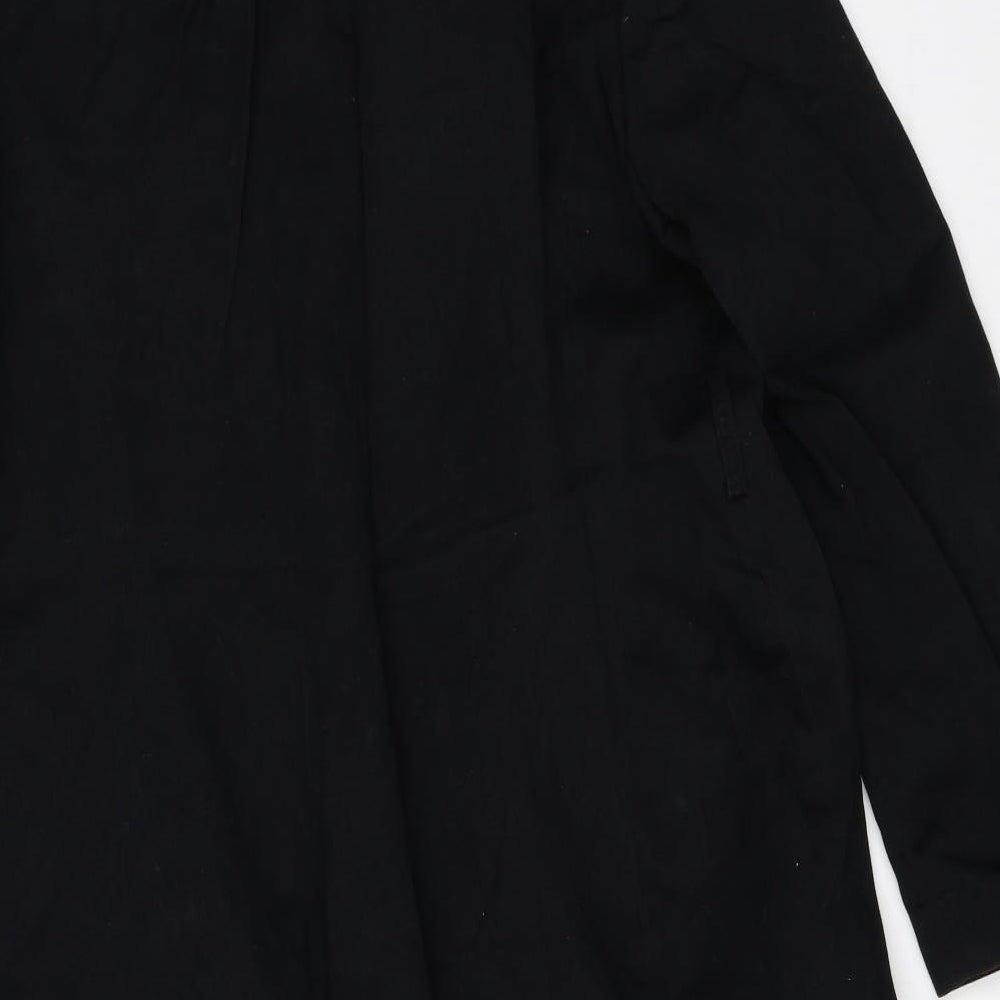 Preworn Womens Black   Overcoat Coat Size 16