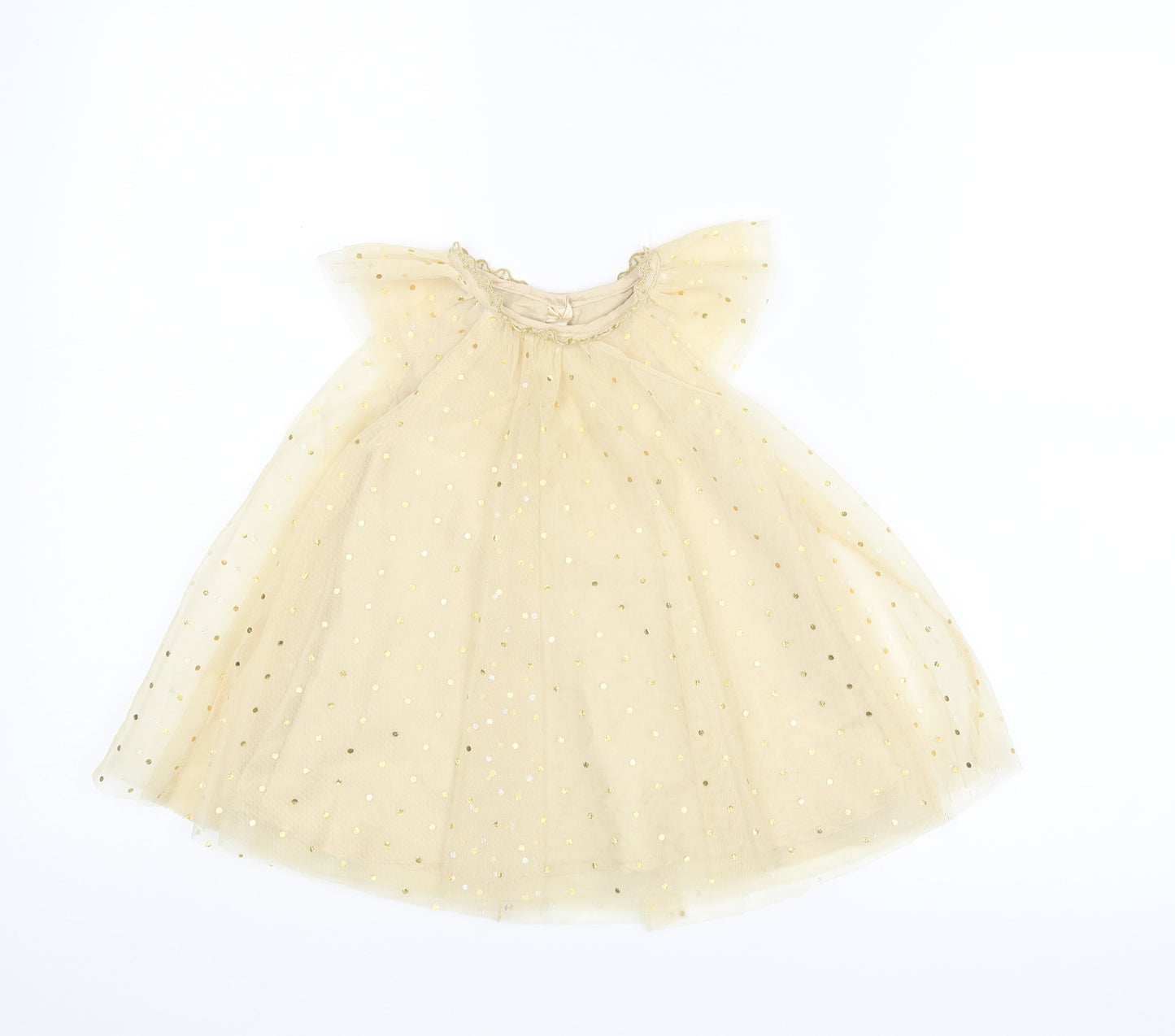 H&M  Gold Polka Dot  A-Line  Size 9-12 Months