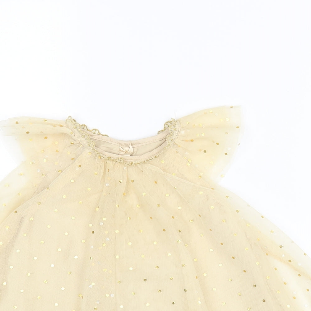 H&M  Gold Polka Dot  A-Line  Size 9-12 Months