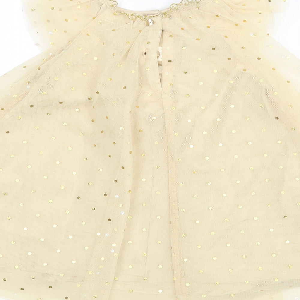 H&M  Gold Polka Dot  A-Line  Size 9-12 Months