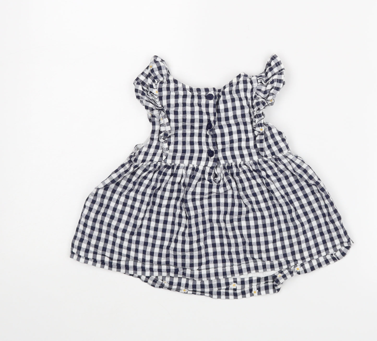 F&F Girls Blue Check  A-Line  Size 12-18 Months