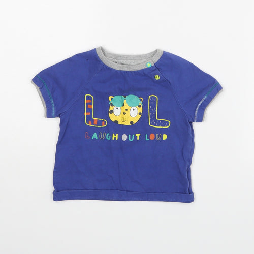 Mothercare Baby Blue   Basic T-Shirt Size 9-12 Months  - Laugh out loud
