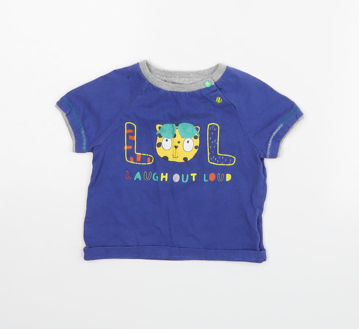 Mothercare Baby Blue   Basic T-Shirt Size 9-12 Months  - Laugh out loud