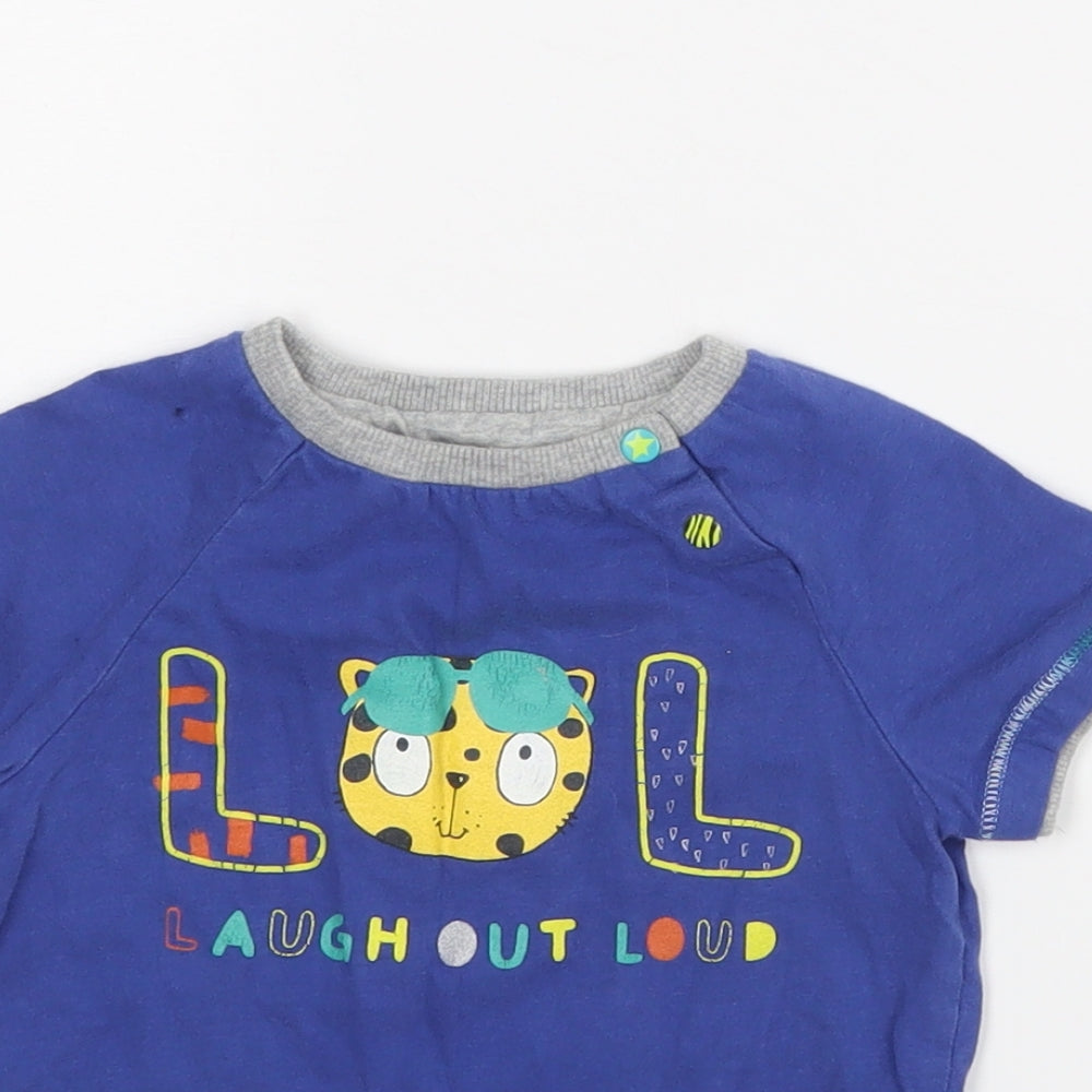 Mothercare Baby Blue   Basic T-Shirt Size 9-12 Months  - Laugh out loud