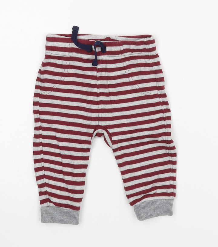 George Baby Red Striped   Trousers Size 3-6 Months