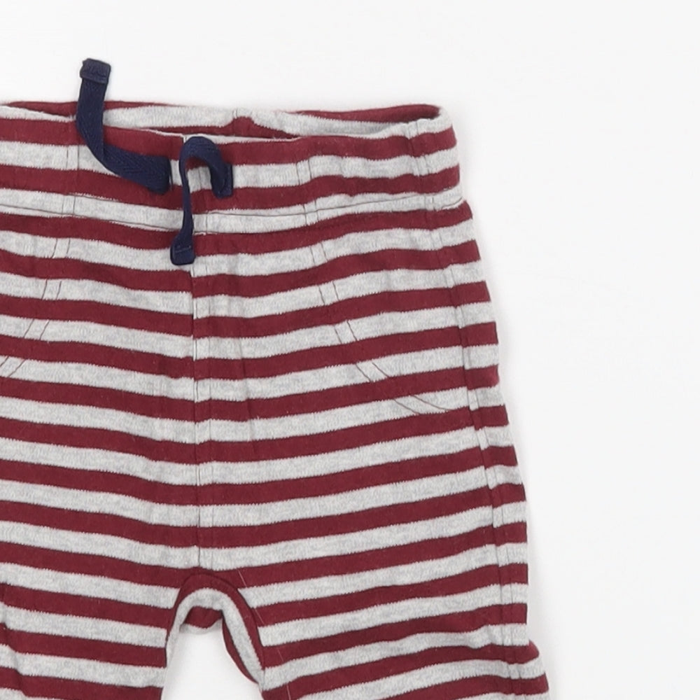 George Baby Red Striped   Trousers Size 3-6 Months