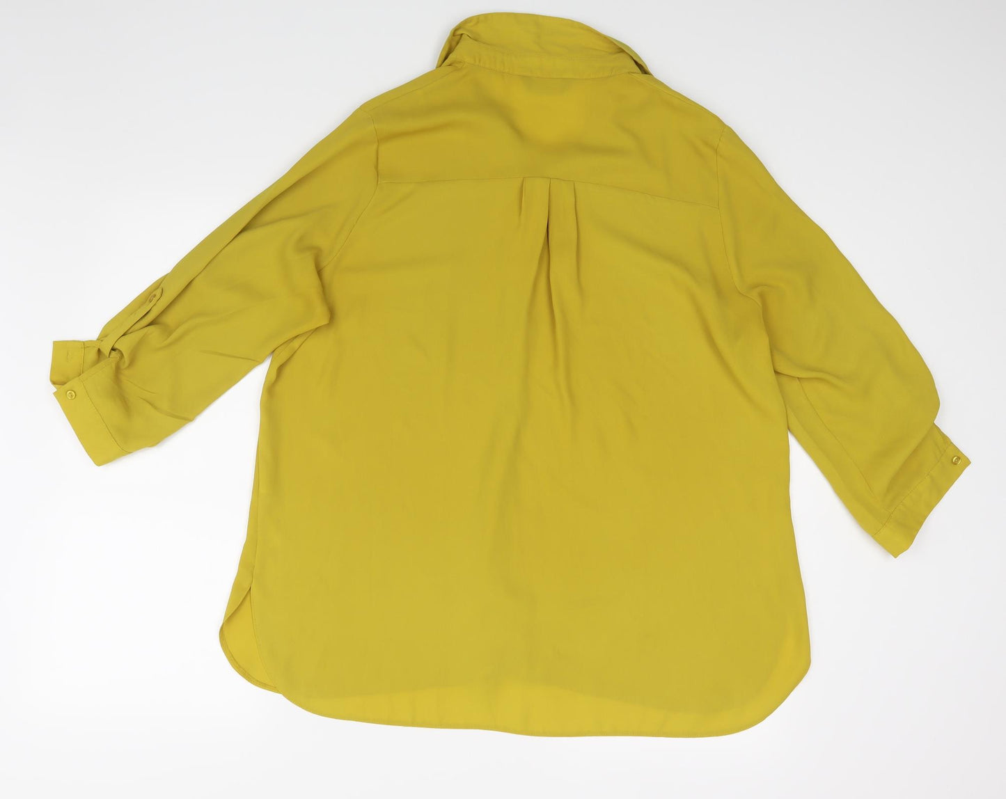 Dorothy Perkins Womens Yellow   Basic Blouse Size 16