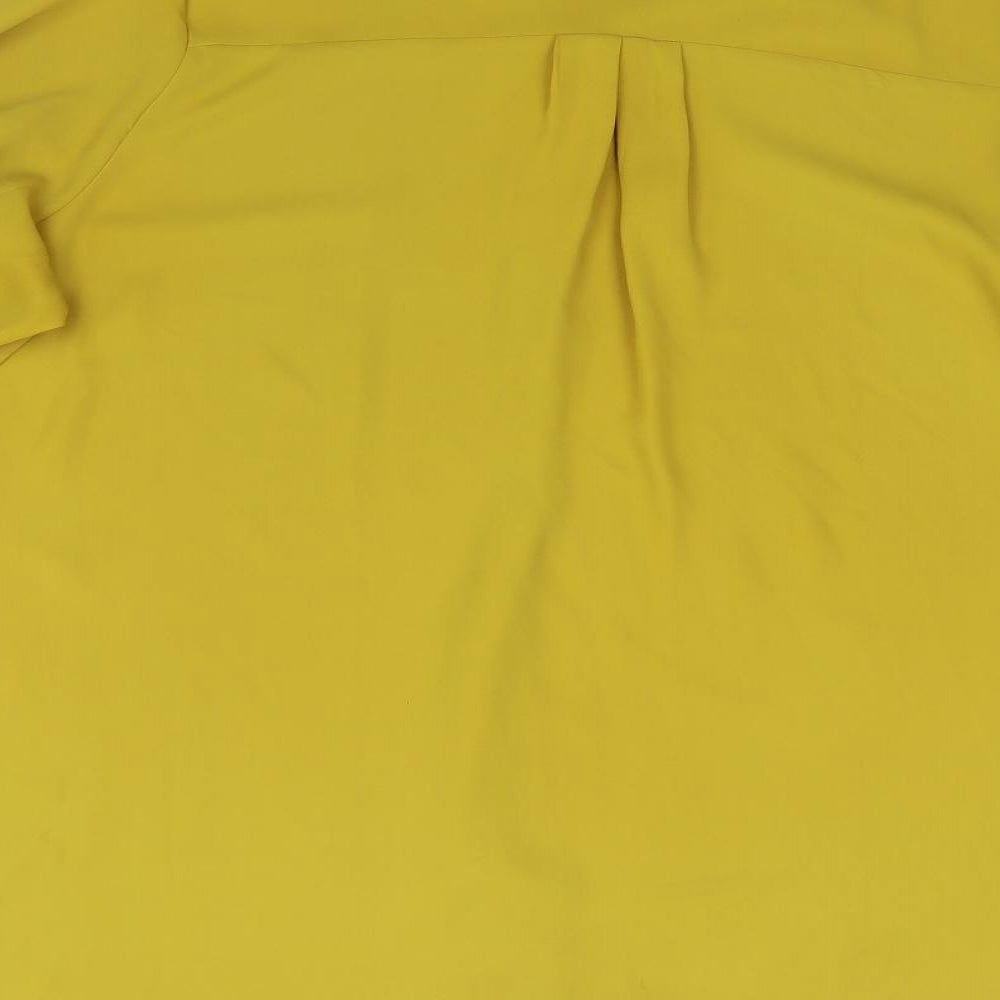 Dorothy Perkins Womens Yellow   Basic Blouse Size 16