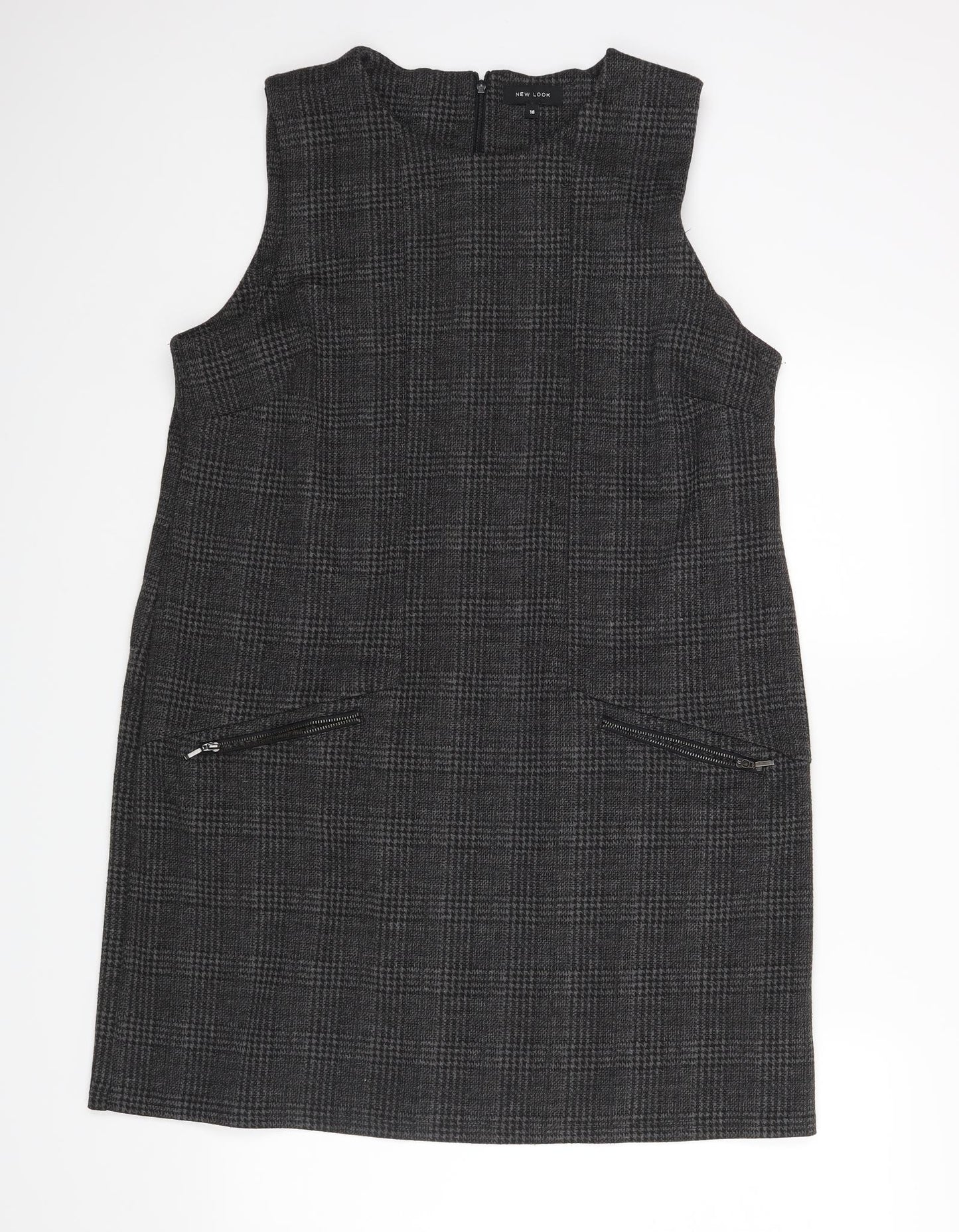 New Look Womens Grey  Rayon Pencil Dress  Size 18