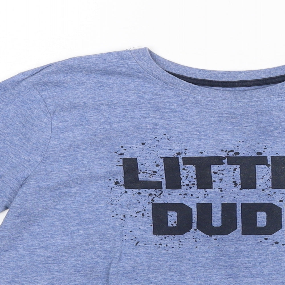 Primark Boys Blue   Basic T-Shirt Size 7-8 Years  - Little dude